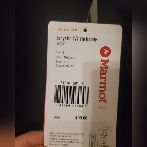 BetMGM Branded Marmot Zenyatta 1/2 Zip Hoodie - Picture 5 of 6